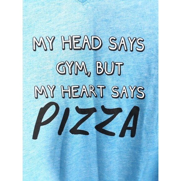 Athletic Works Short Sleeve V- Neck Active T-shirt Womens Size M 8-10 Blue - Picture 2 of 5